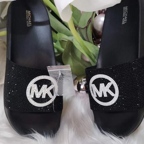 Michael Kors Rhinestone Women's Slides  New - Picture 3 of 9